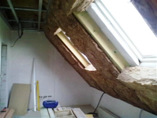 Zateplení krovu a stropu, sádrokartonové podhledy