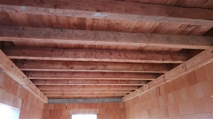 Trámový strop v garáži