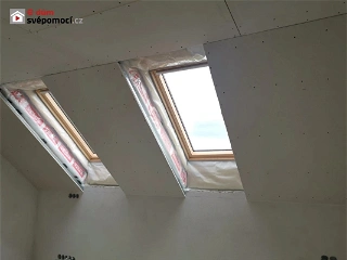 Opláštění střešního okna sádrokartonem