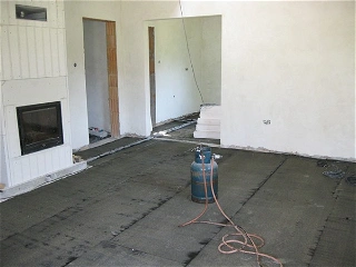 Podlahové topení a betonování podlahy
