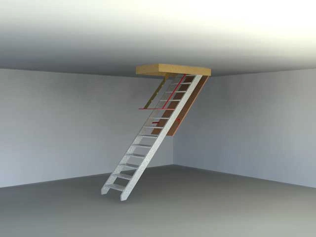 Montáž podkrovních schodů