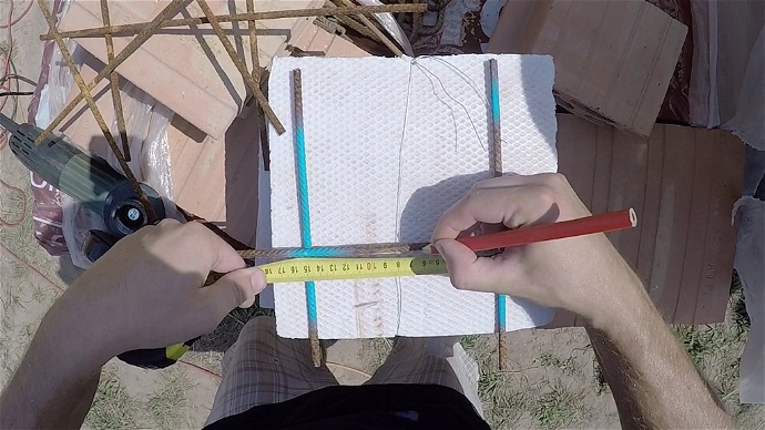 Měření výšky betonu a snadné urovnání betonu pomocí KG trubky