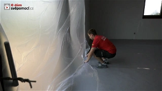 Malování stěn stříkacím zařízením
