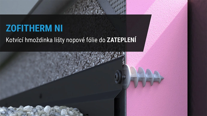  ZOFITHERM LNF Ukončovací hliníková lišta nopové fólie. Elegantní a funkční řešení