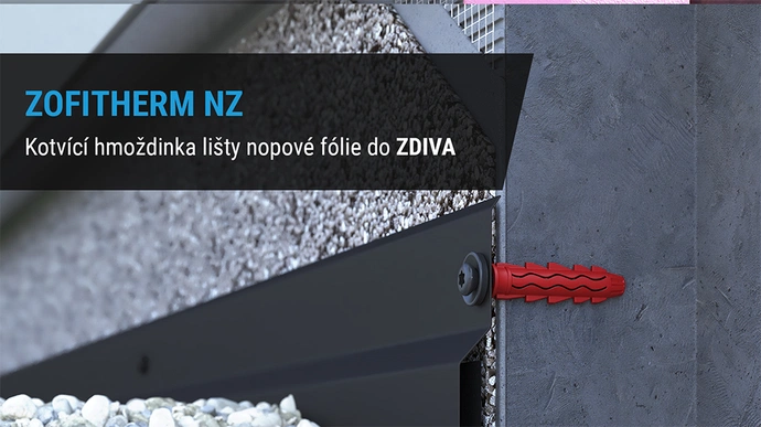  ZOFITHERM LNF Ukončovací hliníková lišta nopové fólie. Elegantní a funkční řešení