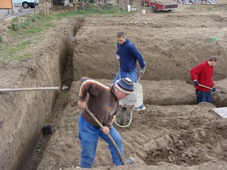 Příprava pro betonování