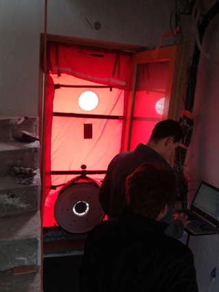 Blower door test