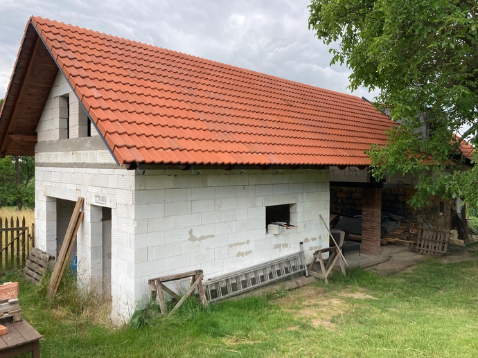 Rekonstrukce chalupy – střecha, pergola - 1. část