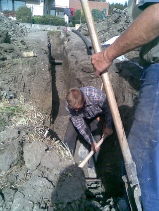 Stavební povolení, zaměření domu a skrývka ornice